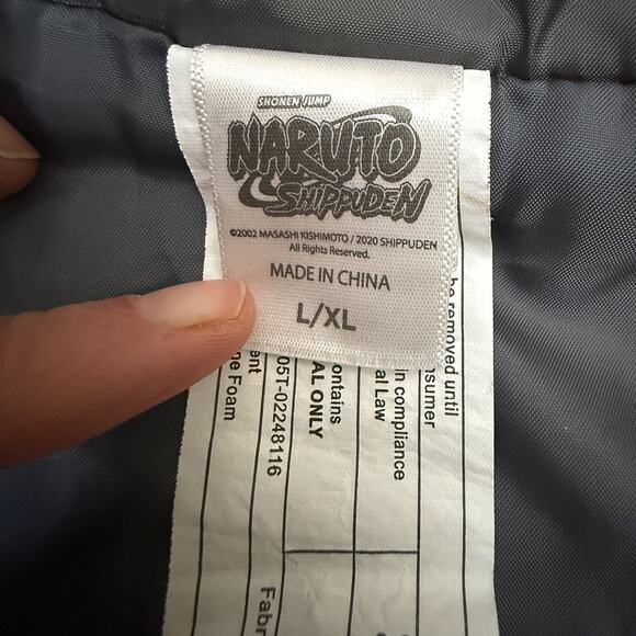 Naruto Shippuden Hokage Flame Design Cosplay Long Coat L/XL Japan Made In China - Picture 5 of 6